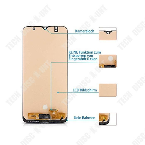TD® LCD-skærm til mobiltelefon til Samsung Galaxy A50 SM-A505FD A505 berøringsskærm HD skærmmontering kapacitiv sort