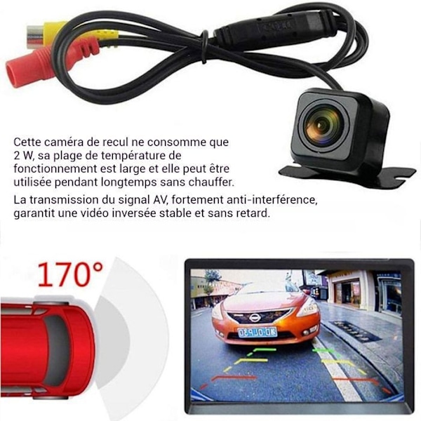 TD® bakre skruvplug-in CCD high-definition bil nattseende vattentät backkamera i metall