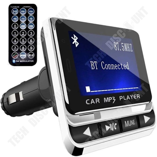 TD Bluetooth FM -lähetin 2.0 auton FM 12v 1A QC 3.0 nopea lataus ja USB-portti Bluetooth-autolaturi