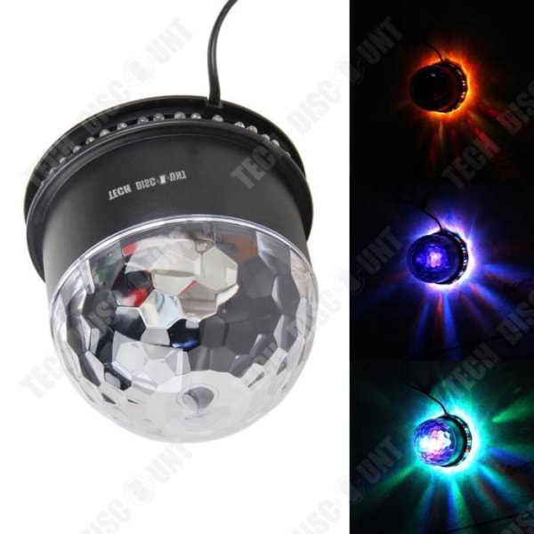 TD® Disco-lampa led färgansluten RGB-projektorlampa atmosfär scenfärg förändras roterande scenbelysning bärbar boll