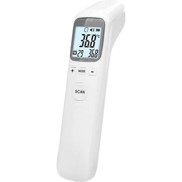 Termometer, medicinsk digital infraröd pann- och örontermometer, 1 sekunds mätningstid - grå