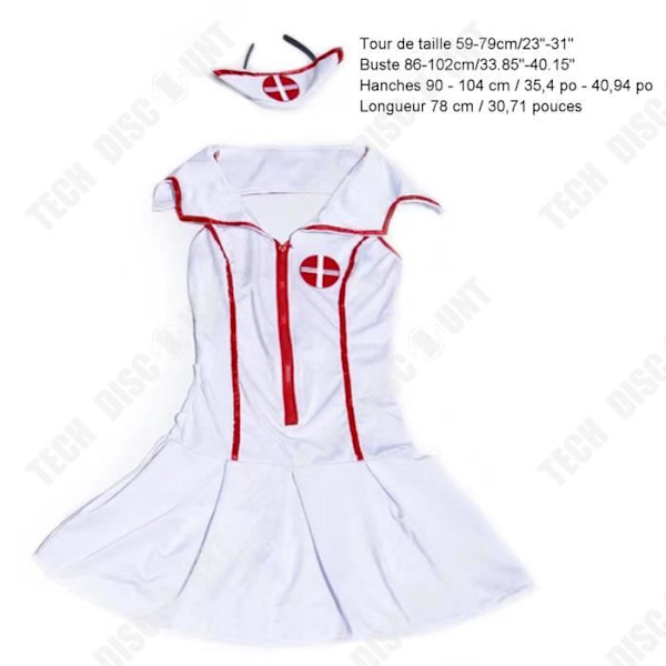 Halloween köttfärs kropp sjuksköterska kostym scenkostym klädd uniform elastisk tyg material kläder klä sig