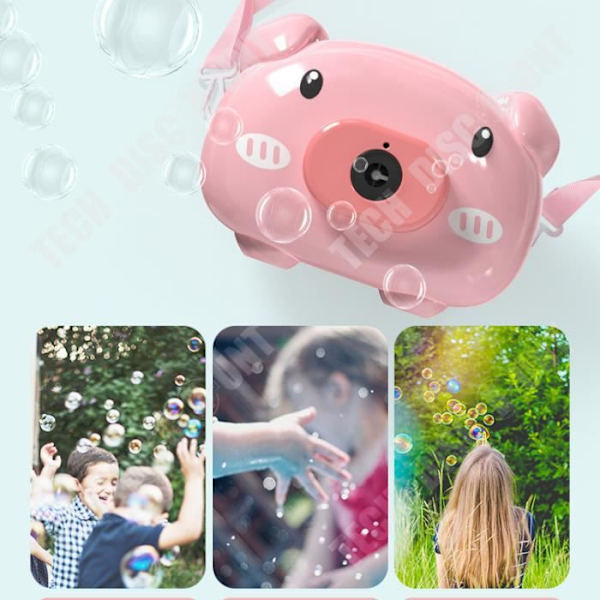 TD® Barns tecknade söt rosa automatisk blåsare och musik elektrisk gris bubbelmaskin Presenter till barn
