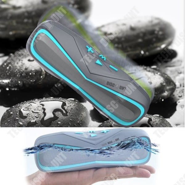TD® Trådløs Bluetooth højttaler, vandtæt, kraftfuld, telefon, computer, farverig, praktisk, højttaler, enhed, forbindelse.
