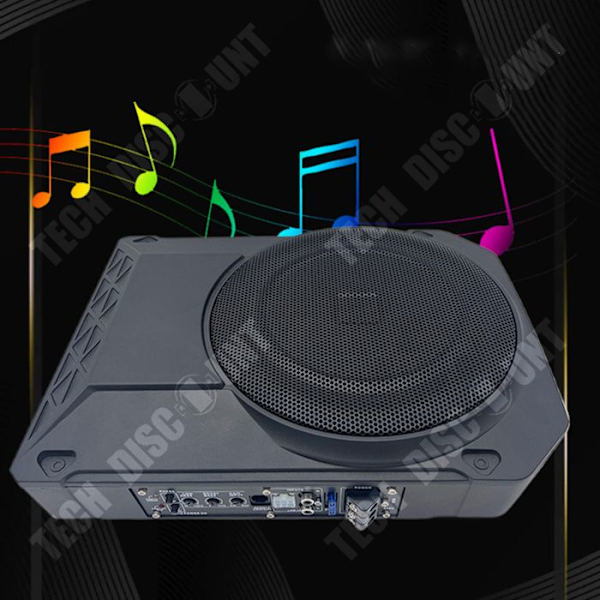 TD® Car subwoofer 800W hög effekt ultratunn 10 tum 12V billjud modifiering aktiv subwoofer