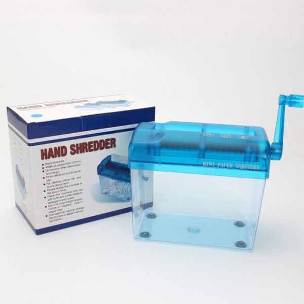 TD® Paper Shredder Manivelle Sopii A6 Koti-integraatiokäyttöön kaksinkertaisella käytöllä