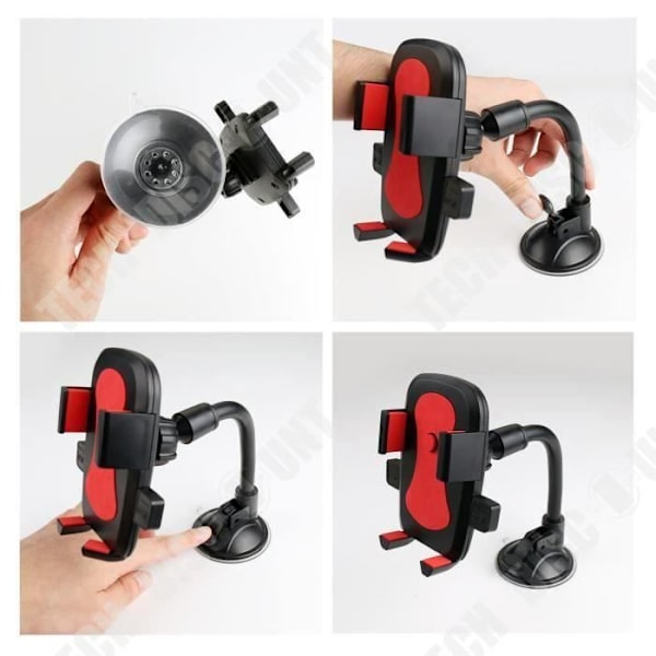 TD® 3 i 1 Støtte til Telefon Bil Universal Navigation GPS 360°Rotation Smartphone Mobil Bærbar iPhone Samsung 3 Farver