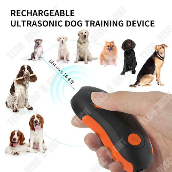 TD® Dog Bark Control Device Pocket Trainer Sonic Dog Repeller Uppladdningsbar bärbar elektronisk hundtåg