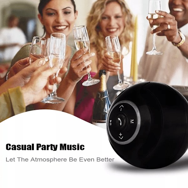 TD® langaton Bluetooth-kaiutin, kannettava pieni ääni, mini-värivalot, plug-in ulkosubwoofer autolle Vit, blå, gul, svart, rosa, röd