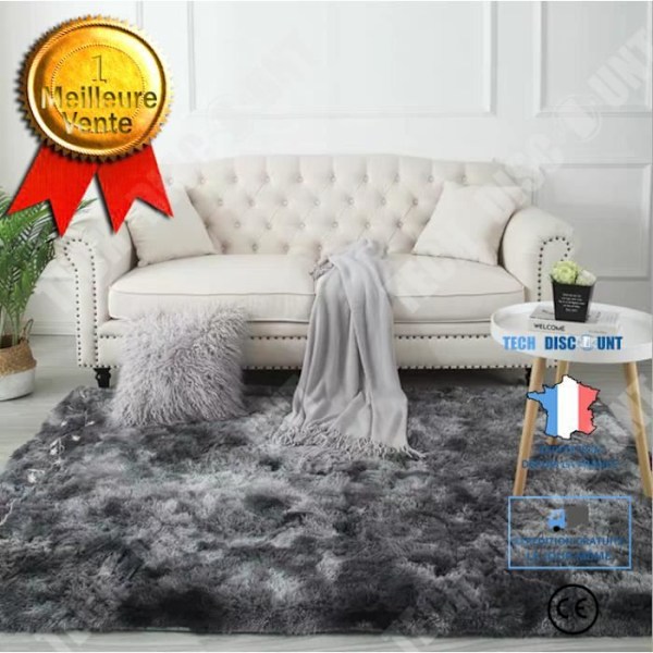 TD® GOGOLOVING Shaggy Vardagsrumsmatta 80 x 160 cm Mörkgrå