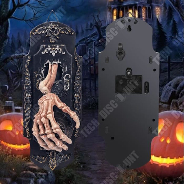 TD® Halloween Spray Dørklokke 30.5*12*14.3cm Son lumineux Sensorisk Lyd Sprøjteeffekt Halloween Dekoration