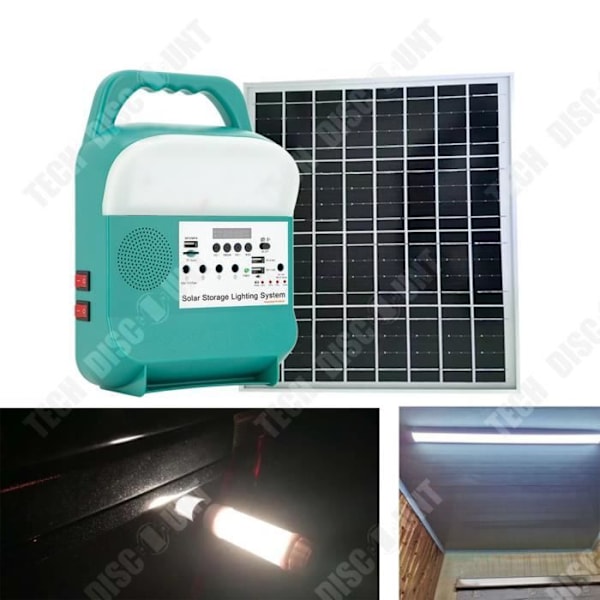 TD® 12V Aurinkovoimabatteri TV Lataus LED Valo Bluetooth Audio Yhteys Aurinkovoimasysteemi Aurinkolaturi