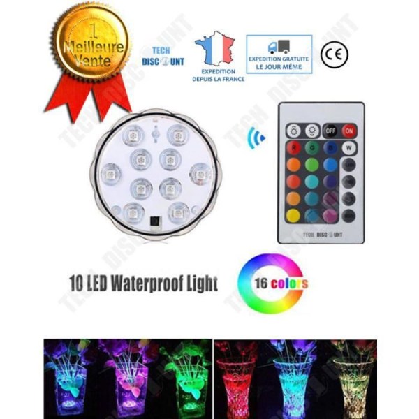 TD® 4 lampun sarja 10 LED kynttilä upotettava vedenpitävä IP65 monivärinen koristeet kaukosäätimellä kauko-ohjattava vedenalainen värikäs