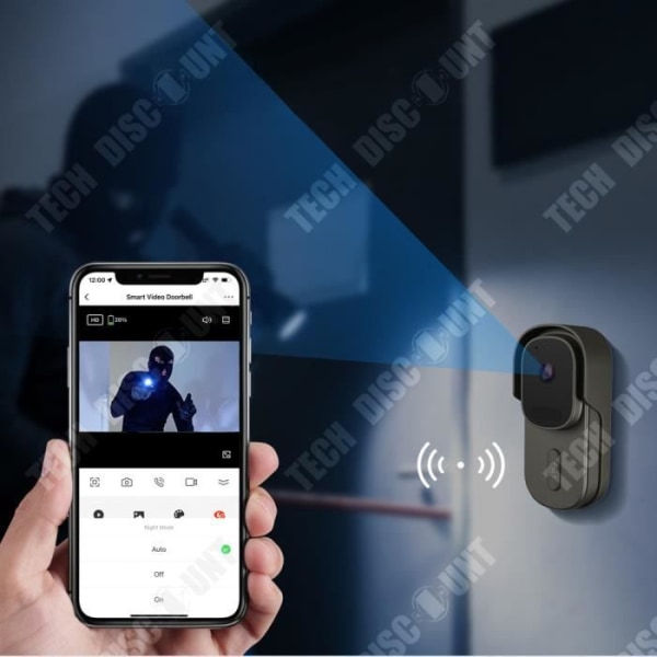 TD® Tuyas nya smarta dörrklocka, WiFi-videointercom, 1080P HD-övervakning, fjärrintercomdörrklocka