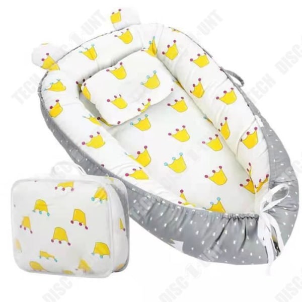 TD® Cradle medium säng avtagbar och tvättbar tecknad babysäng i bomull bärbar antitryckssäng multifunktionell hopfällbar säng bionisk