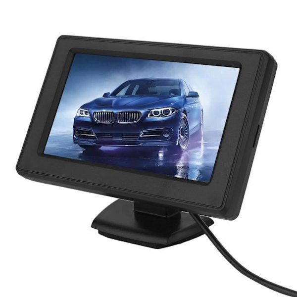 Trådløs bagkamera 170° vandtæt natvision på nummerplade +4,3" skærm monitor synssystem