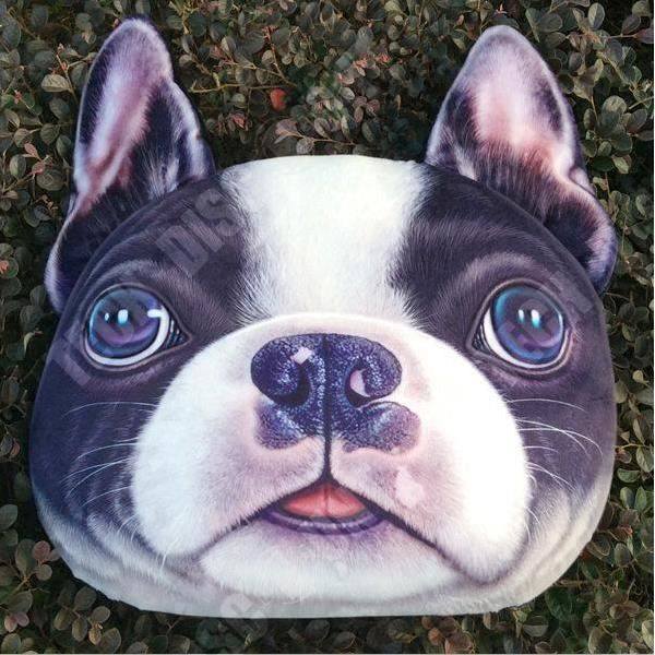 TD® Sjov 3D Hund Trykt Pude Kreativ Sødt Plush Dukke Gave Hjem Deko nochalofo 22061 y