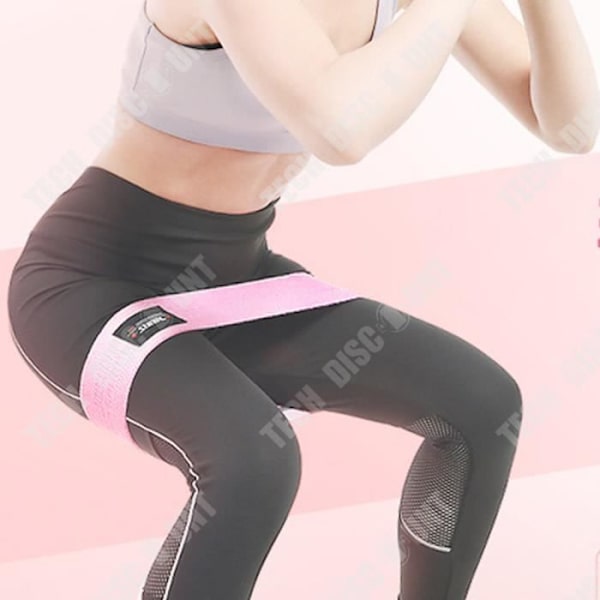 TD® Yoga stræk bælte i plast lateks skridsikkert elastisk hofte ring fitness squat modstand ring