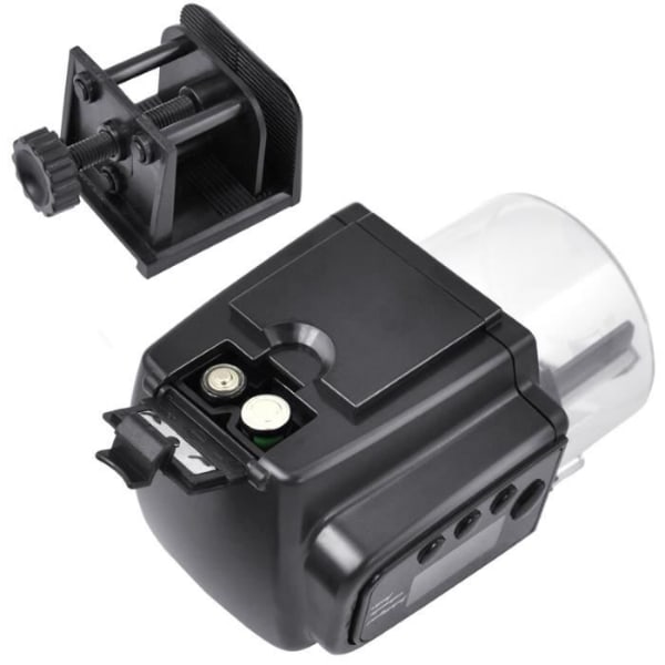 Madautomat - LCC® - Akvarier - LCD-timer - Antiklods - Sort Svart