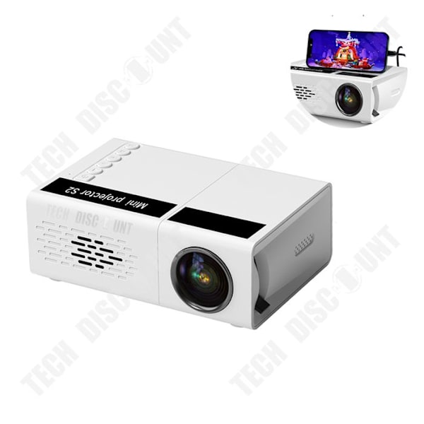 TD® Microprojektor mini bærbar udendørs høj opløsning 1080P mobiltelefon samme skærm projektor