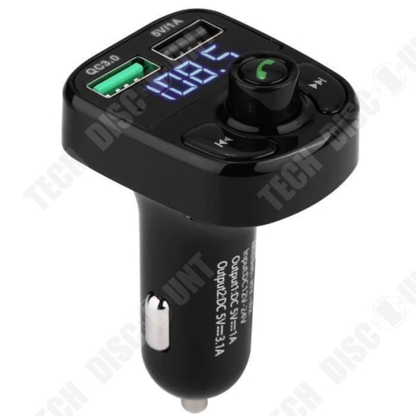 TD® Autolaturi FM Bluetooth - kaksois-USB-portti - autolaturin sovitin - FM Bluetooth -autovarusteet