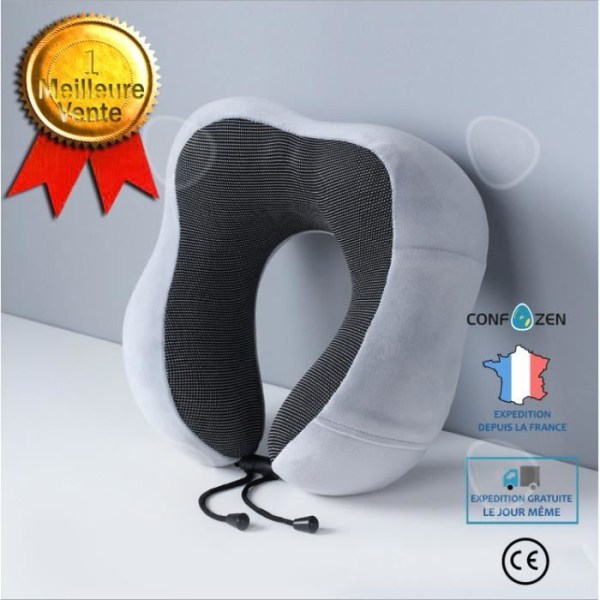 CONFO® Memory Foam U-formad kudde, cervikal ryggkudde, NAP-kudde, U-formad ekerkudde