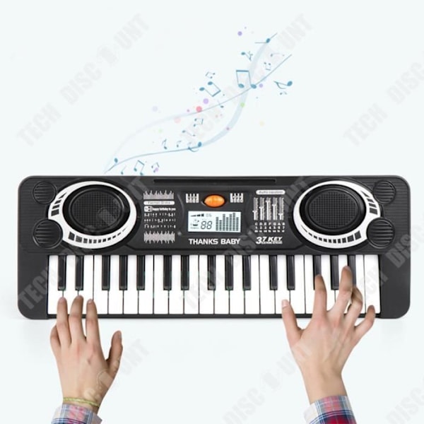 TD® Multifunktionelle simulerede musiklegespil 37-tasters elektronisk orgel til børn