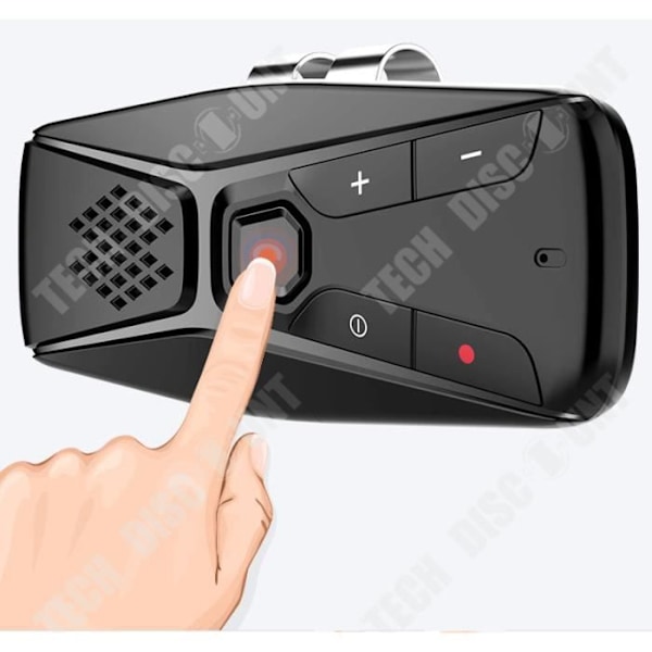 TD® Sun Visor Bil Handsfree Mobiltelefon Trådlös Bluetooth Bil Mp3 Musikspelare miettelove zly 1439