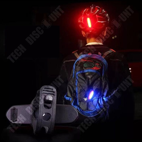 TD® Bageste cykellys genopladeligt USB advarselslys til cykel genopladeligt LED natlys til cykel
