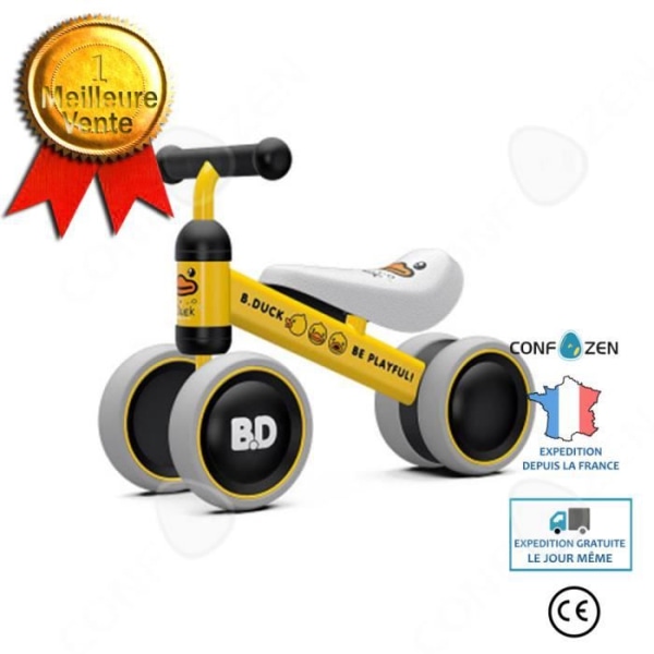 C® Baby Balance Bike Pedagogisk Baby Walker Trehjuling för barnleksak utan pedaler 1-2 år Första födelsedagsjulklapp