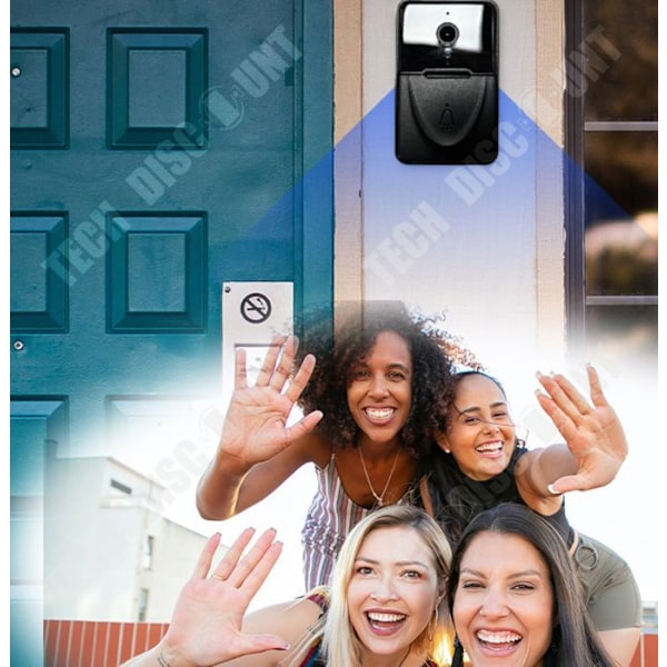 TD® Sonnette Tuya intelligent stemmeskifter trådløs hjemme intercom HD nattevision WiFi katteøje