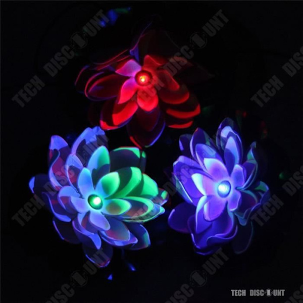 TD® Solarlampe blomsterlotus vandtæt flydende udendørs væglampe have Multifunktionel farverig fantasi lys festgave dekoration