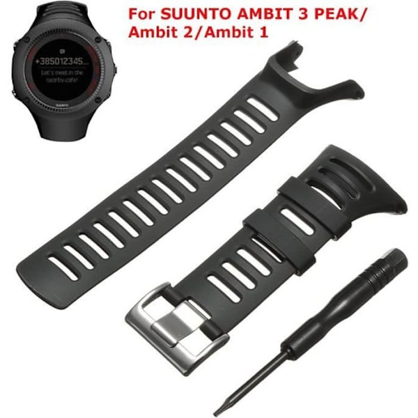 Caoutchouc-kellon ranneke + Ruuvimeisseli SUUNTO AMBIT 3 PEAK/Ambit 2/Ambit 1 varten