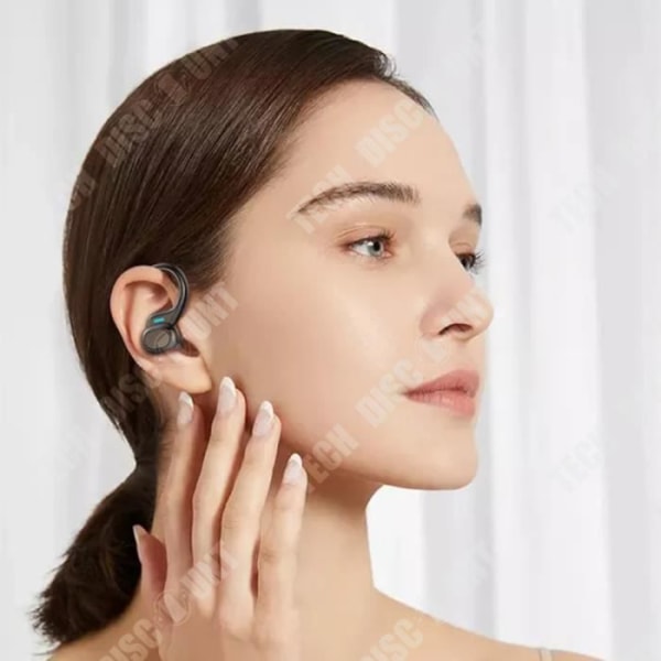 TD® Bluetooth Øretelefon, stor kapacitet hængende i øret, smart støjreducerende berøringsøretelefon med fingeraftryk
