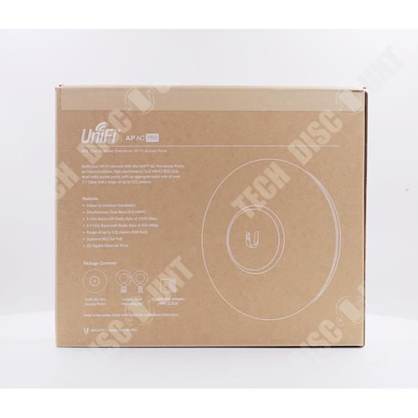 TD® Dual Band Wireless AP UBNT 1000Mbps takfäste UniFi UAP-AC-PRO Gigabit High Power Enterprise Grade AP