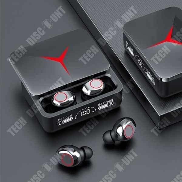 TD® Trådlösa Bluetooth In-ear-hörlurar Bluetooth 5.3 Smart Digital Display Glidande Laddningsfack Ring