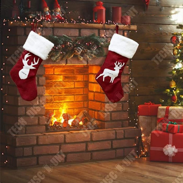 TD® Julstrumpor Broderi Älg Fickstrumpor Hängande Modell Hänge Dekorationer Designad för Julen