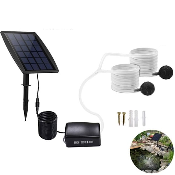 Pompe akvarium solpanel vand økologisk filtrering 1L Dam beluftning design økonomisk udendørs indendørs Luftstrøm 1L/min