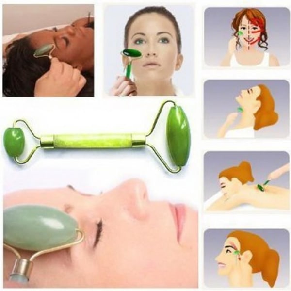Jade ansiktsrullmassageapparat