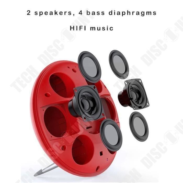 TD® Dubbelhögtalare Spegel Musik Bluetooth-högtalare med fjärrkontroll