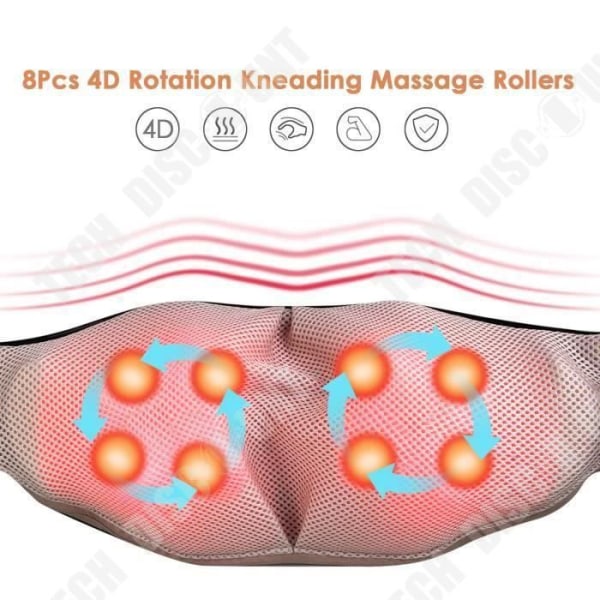 TD® Cervical Shiatsu Massager Device Nacke Skulder Perifert infrarött massagebälte med adapter för hemmakontor
