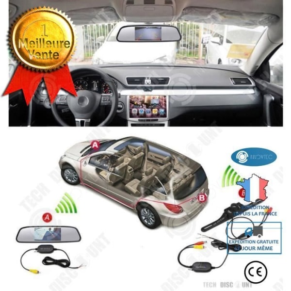 INN® Langaton takakaiutin kamera autoihin, matkailuautoihin, kuorma-autoihin, wifi, pysäköinti, taustapeili, rekisterinumero, etu- ja takakäyttöön