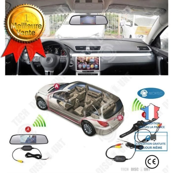 INN® Trådlös reservkamera bil husbil lastbil wifi parkeringsspegel registreringsskylt verktyg fram bak
