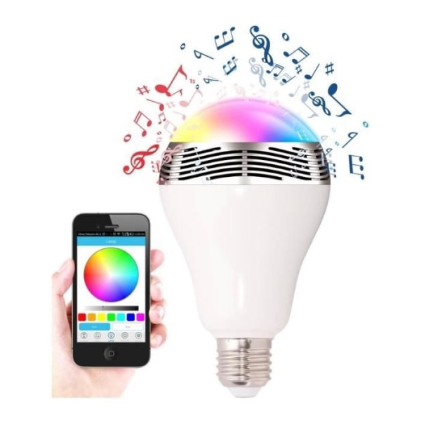2-i-1 Bluetooth-lampa - 6W E27 multicolor LED + 3W högtalare - SMARTLED - OMEGA