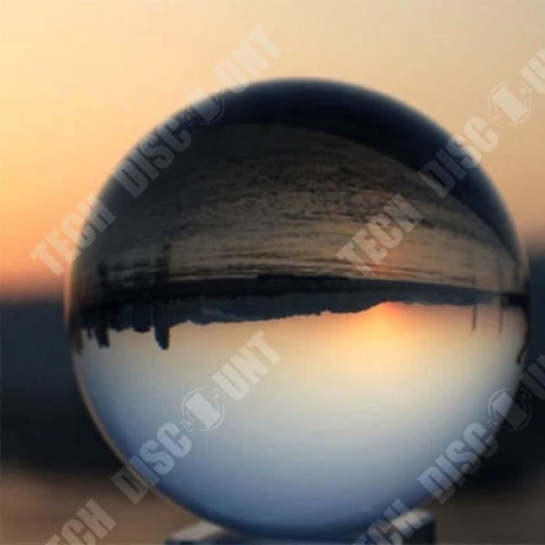 TD® Kristallkula 80 mm - Kula för fotografering - Genomskinlig Kristallkula Dekoration Ljus Kontorshem Klarglas
