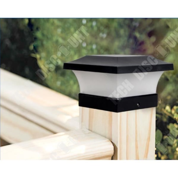 TD® Vattentät Solar Pelar Lamp Utomhus Solar Column Lamp Varmt ljus