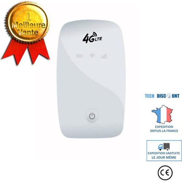 Bärbar WiFi-router - 4G - Vit - 150Mbps - Kompakt - Lätt