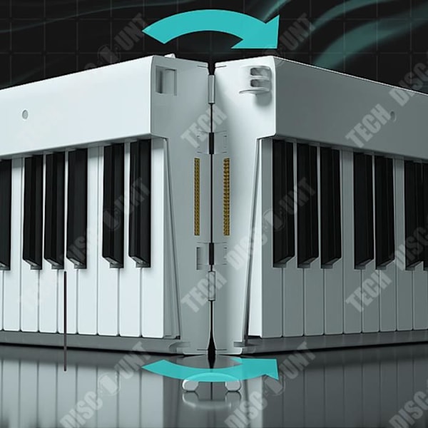 TD® Folding Piano 88 Tangenter Bärbart Piano Förtjockat Bluetooth Elektroniskt Piano Professionell Vuxen Praktisk
