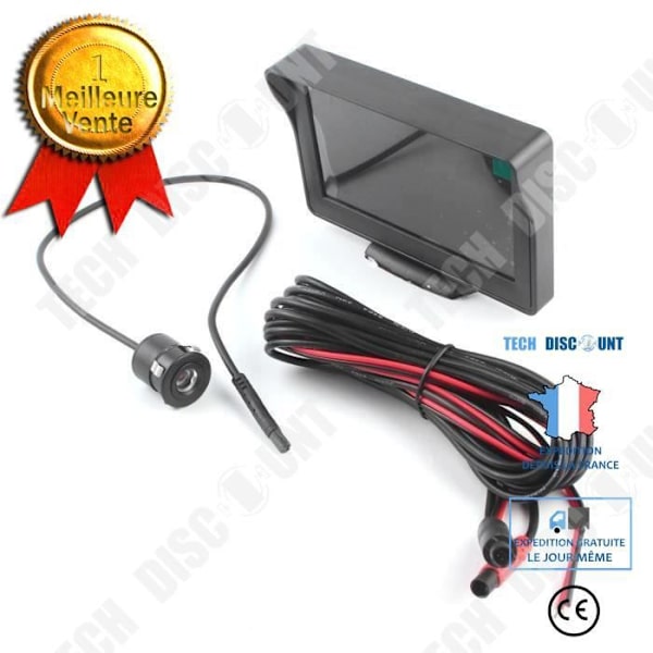 TD® Universal bagkamera kit + 4.3 tommer LCD-skærm / Høj opløsning / justerbar vinkel 170 ° / Nem installation