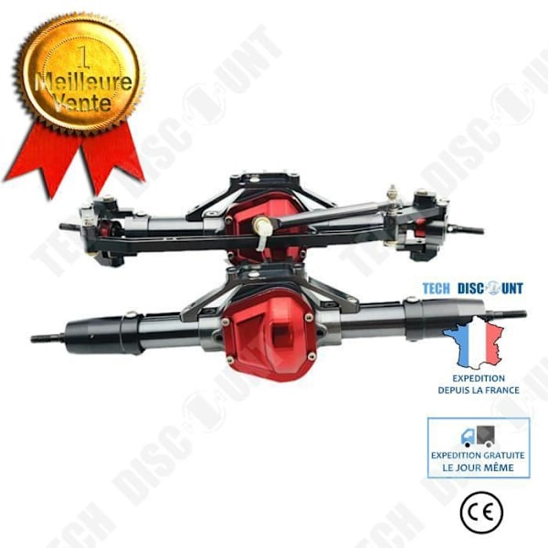 TD® Set med 2 1-10 RC Bil Reservdel Tillbehör legering fram- och bakaxel för axiell SCX10 D90 cr772 larvaxel